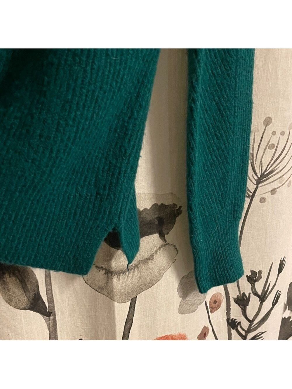 LOFT Teal Crew Neck Sweater Size Medium - Picture 5 of 6